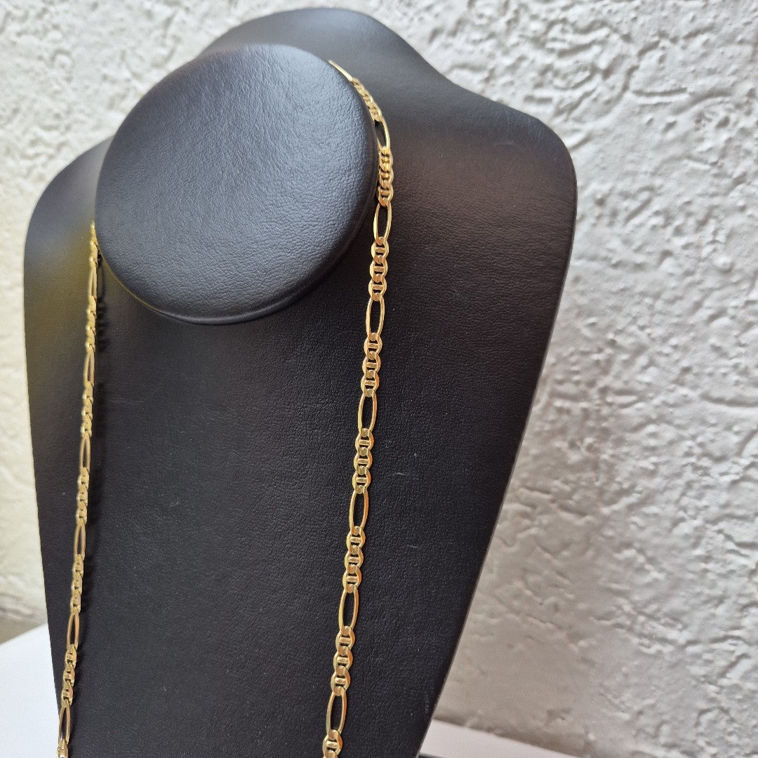 CADENAS CARTIER 3*1 AMARILLA ORO 10K 12.8 (NUEVO)