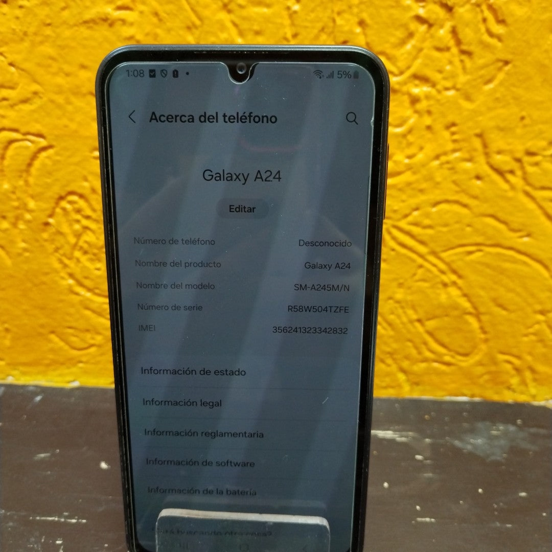 CELULAR SAMSUNG GALAXY A24 SM-A245M/N (2023) 128 GB 4 GB RAM (SEMINUEVO)
