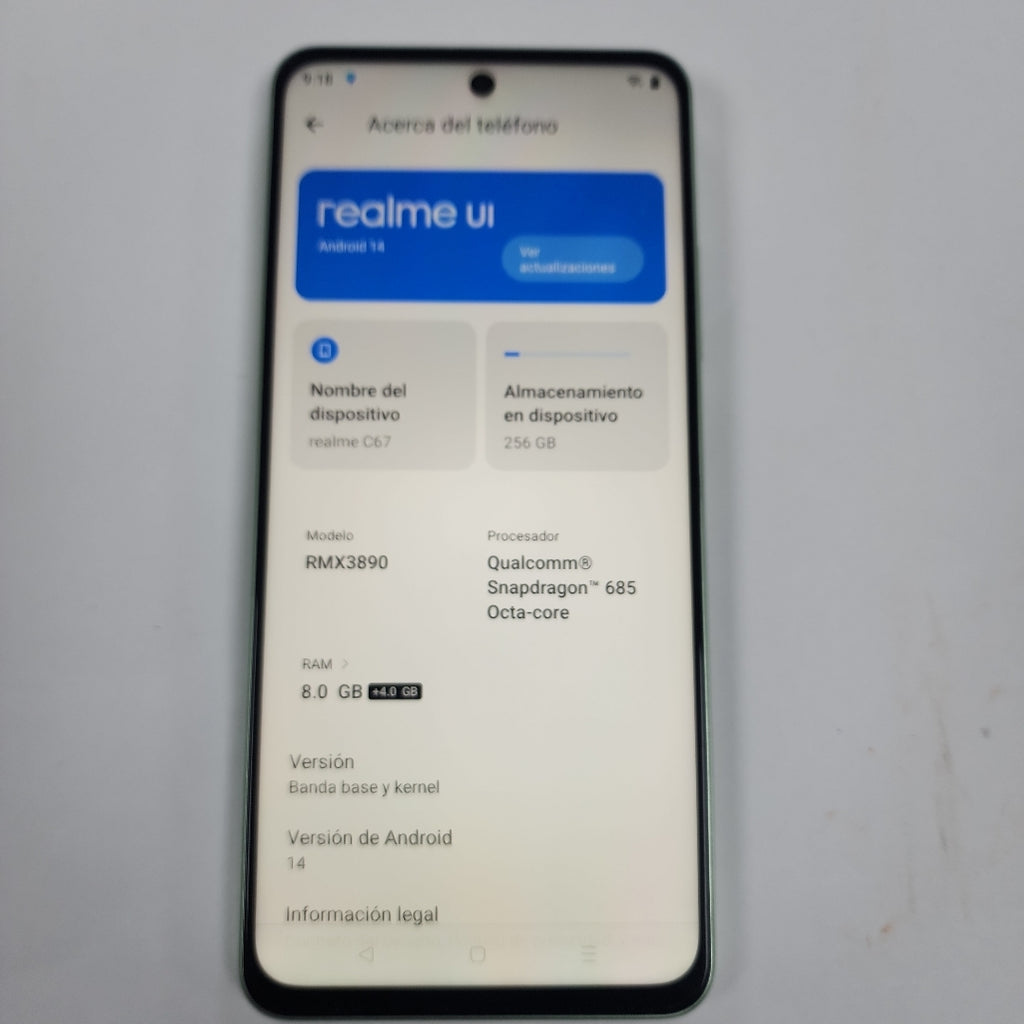 CELULAR REALME C67 RMX3890 (2023) 256 GB 8 GB RAM (SEMINUEVO)