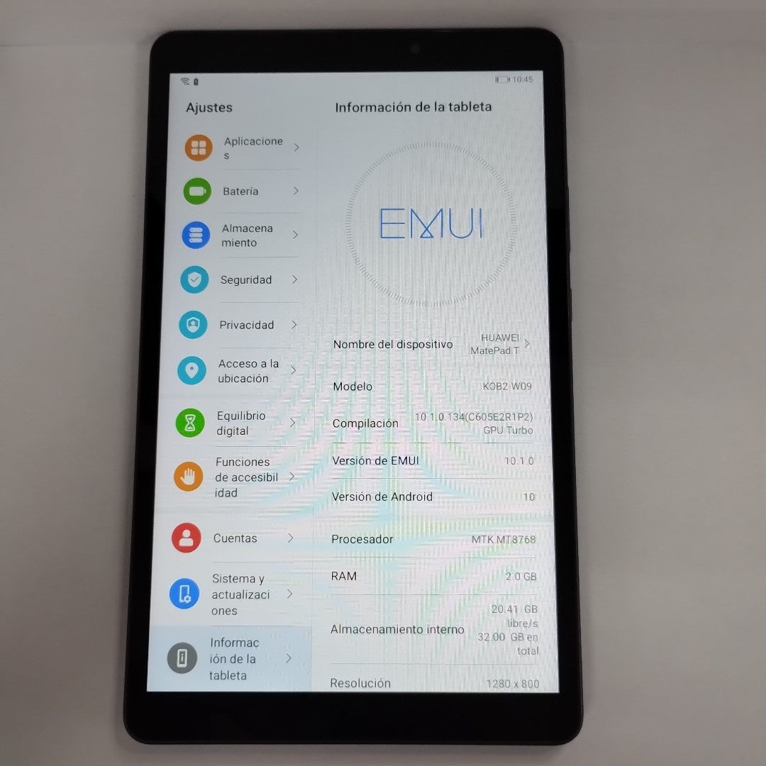 TABLETA HUAWEI MATEPAD T 8 KOB2-W09 32 GB 2 GB RAM (SEMINUEVO)