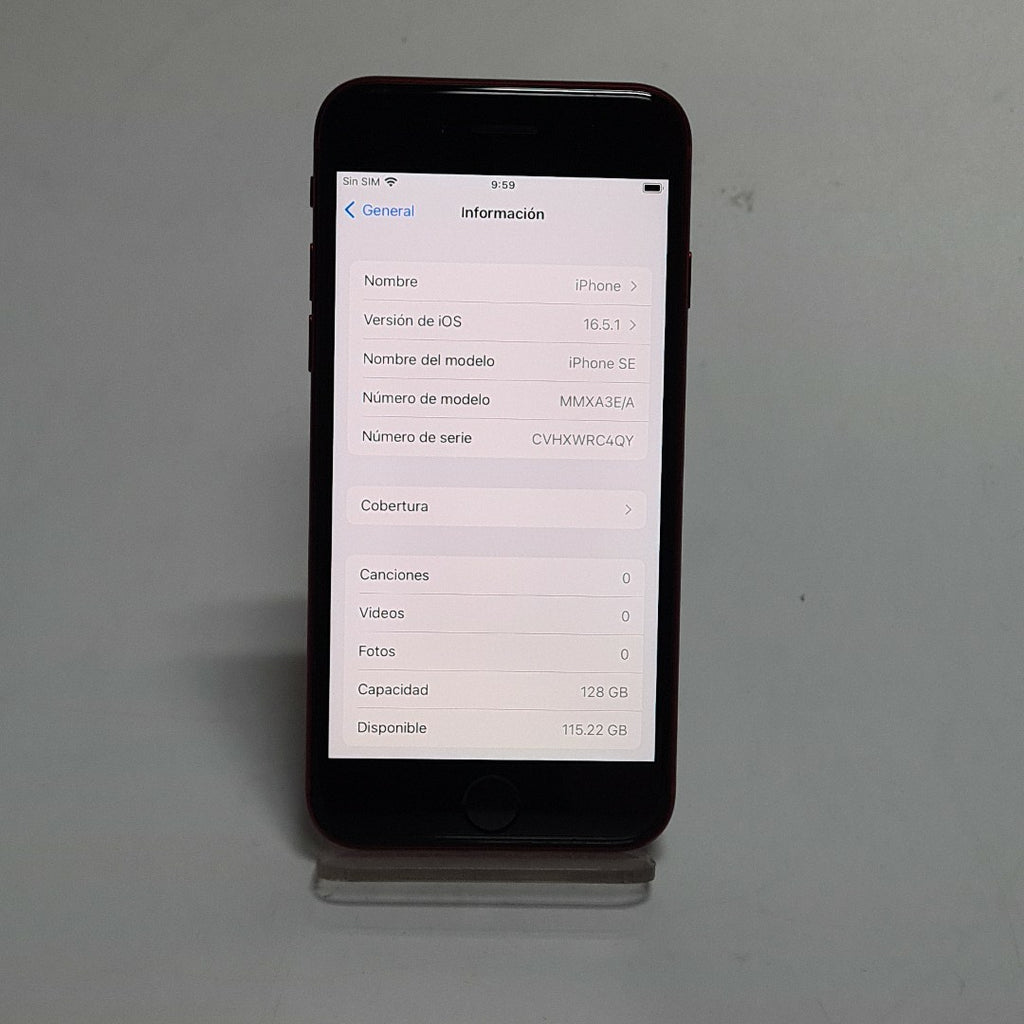 CELULAR APPLE IPHONE SE 3 A2595 128 GB 4 GB RAM (SEMINUEVO)