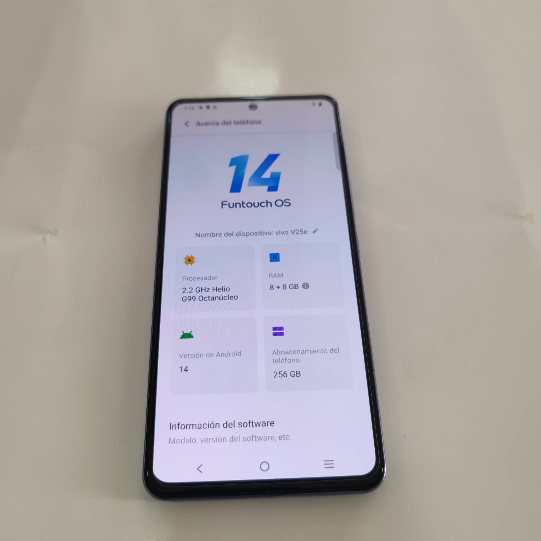 CELULAR VIVO V25E V2242 (2022) 256 GB 8 GB RAM (SEMINUEVO)