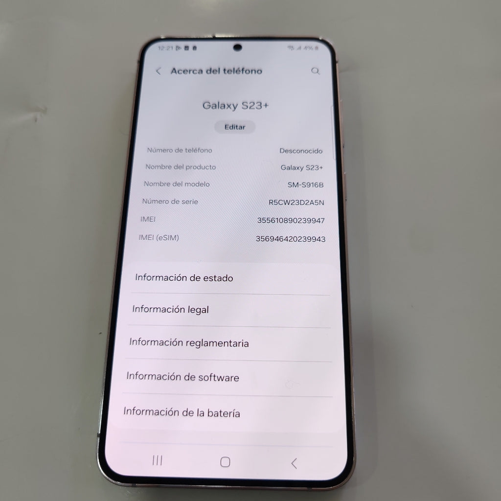 CELULAR SAMSUNG GALAXY S23+ SM-S916B 256 GB 8 GB RAM (SEMINUEVO)