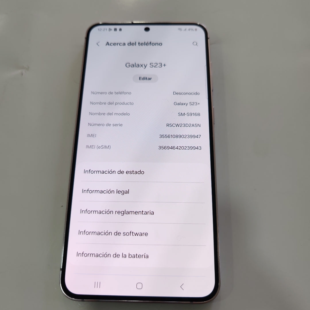 CELULAR SAMSUNG GALAXY S23+ SM-S916B 256 GB 8 GB RAM (SEMINUEVO)