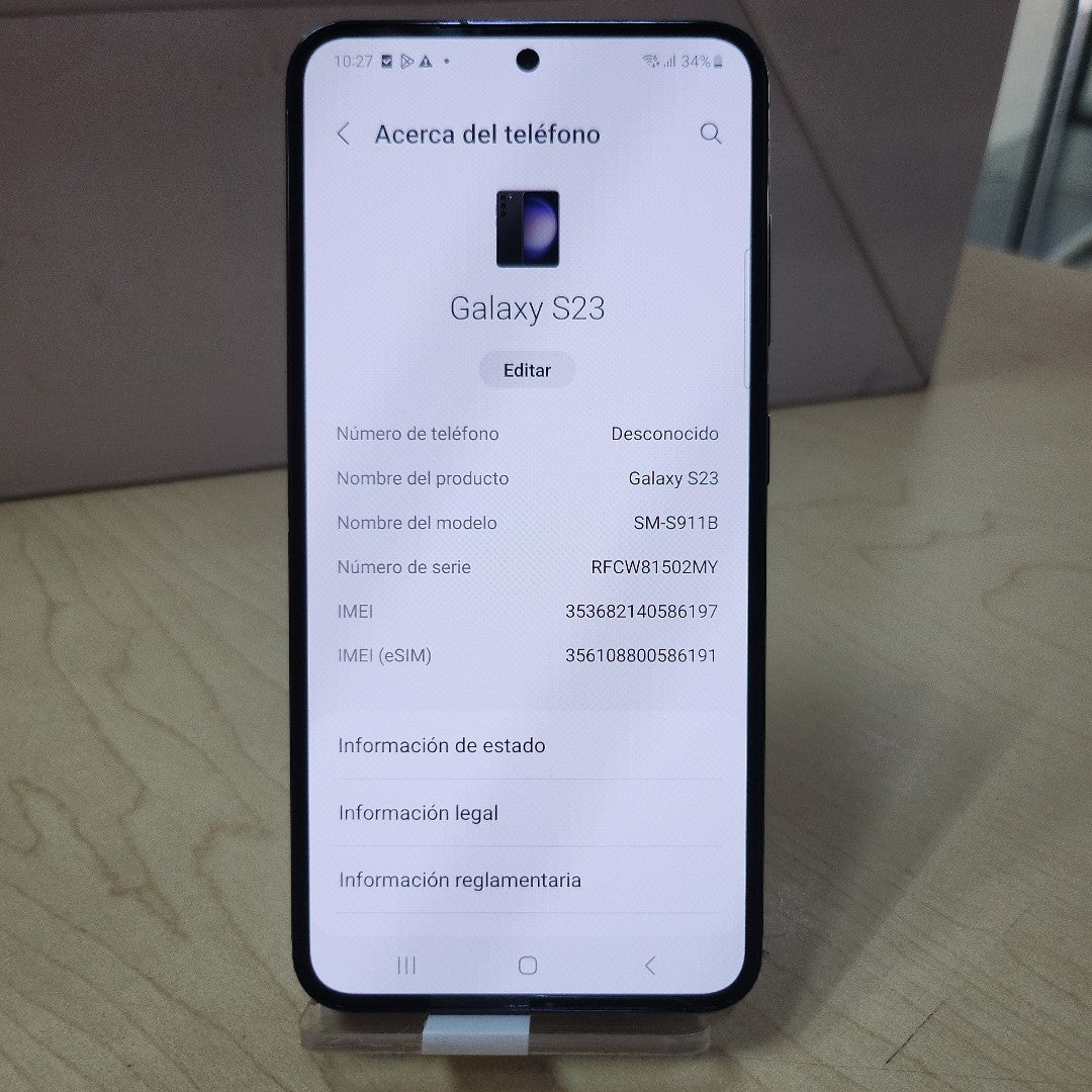 CELULAR SAMSUNG GALAXY S23 SM-S911B 256 GB 8 GB RAM (SEMINUEVO)