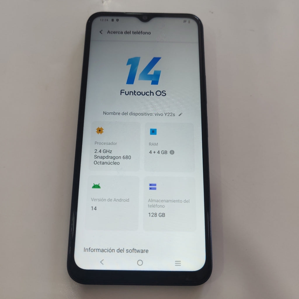CELULAR VIVO Y22S V2206 128 GB 4 GB RAM (SEMINUEVO)
