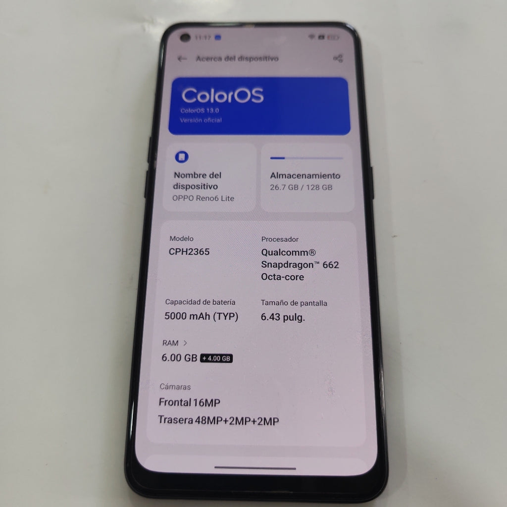 CELULAR OPPO  RENO6 LITE CPH2365 128 GB 6 GB RAM (SEMINUEVO)