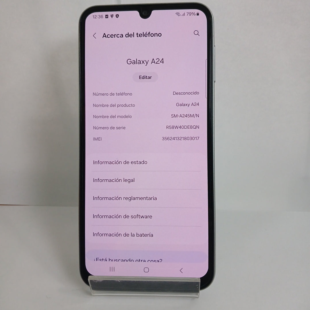 CELULAR SAMSUNG GALAXY A24 SM-A245M/N (2023) 128 GB 4 GB RAM (SEMINUEVO)