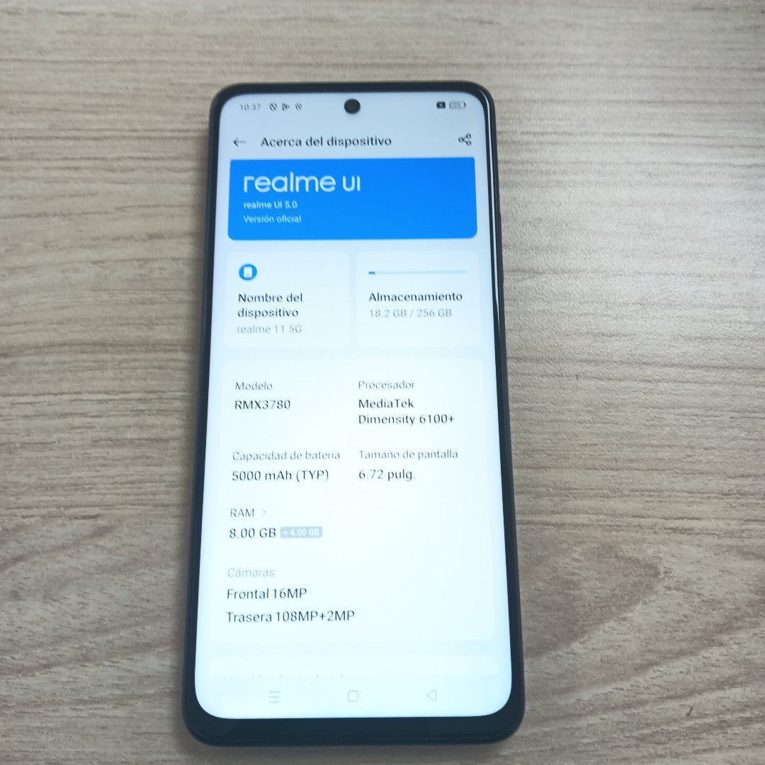 CELULAR REALME 11 5G RMX3780 (2023) 256 GB 8 GB RAM (SEMINUEVO)