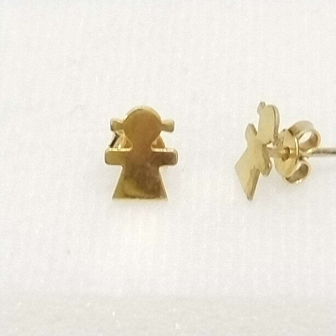 10426BRO00000B2268 FRD19 BROQUEL DE NIÑA LISA ORO 14K 0.9GRS (NUEVO)