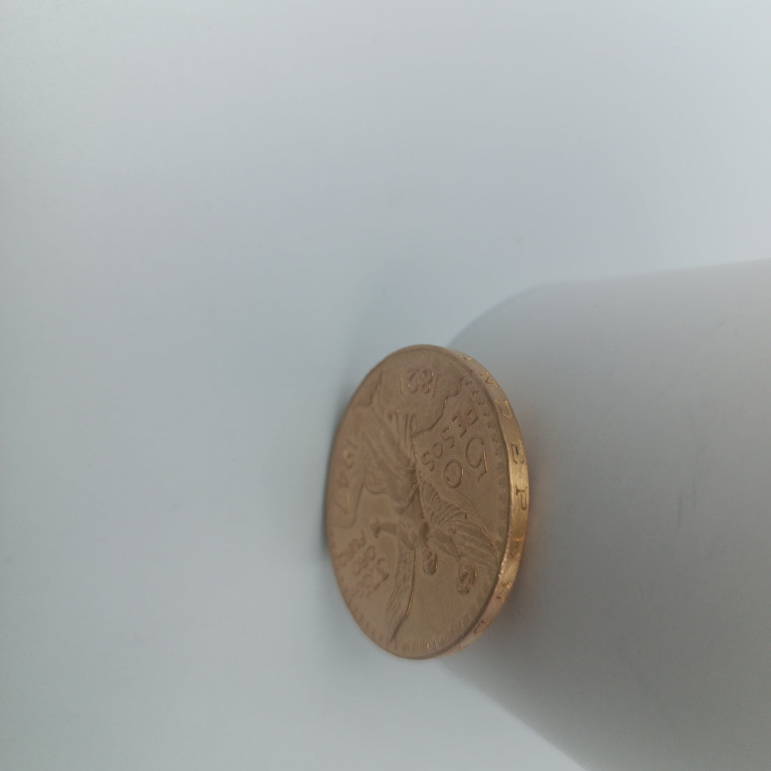 Moneda Centenario Cincuenta Pesos Oro Mexicano 21.6K