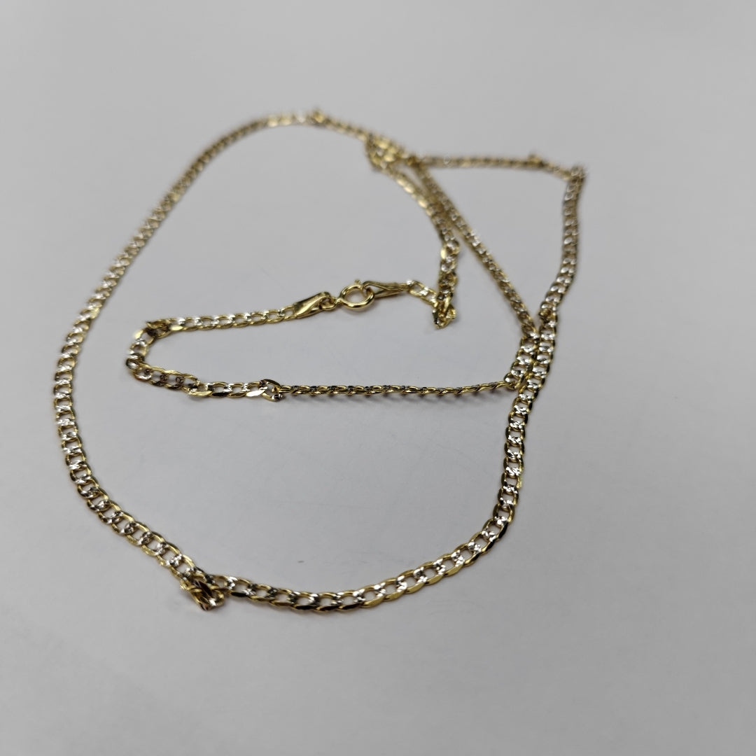 CADENAS BARBADA DIAMANTADA ORO 14K 4.4 (NUEVO)