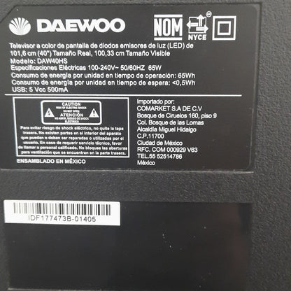 PANTALLA DAEWOO DAW40HS (2022) 40&quot; LED FULL HD (SEMINUEVO)