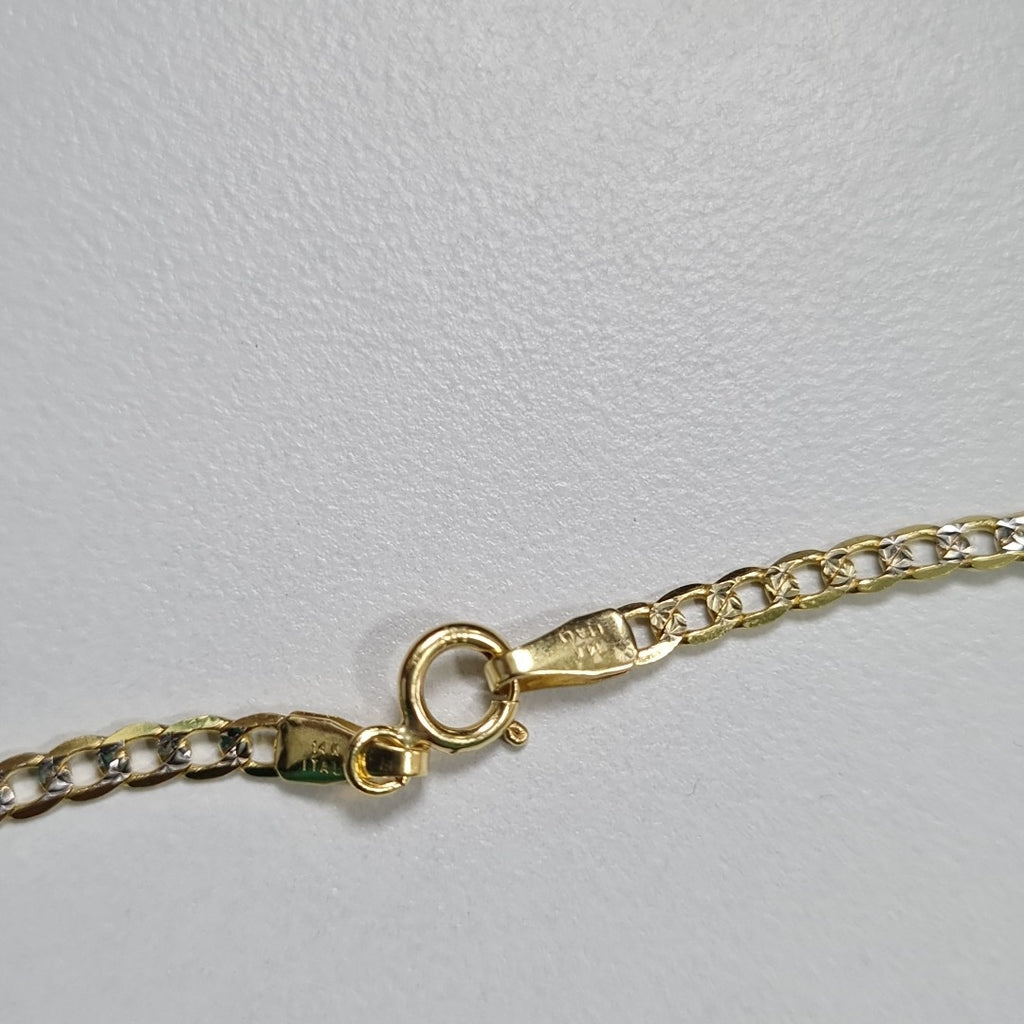 CADENAS BARBADA DIAMANTADA ORO 14K 4.7 (NUEVO)