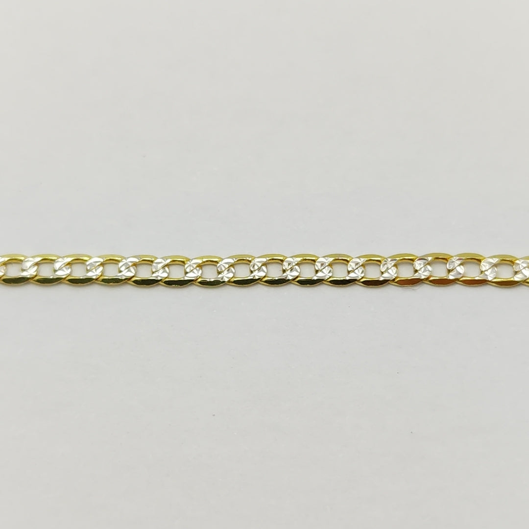 CADENAS BARBADA DIAMANTADA ORO 14K 4.3 (NUEVO)