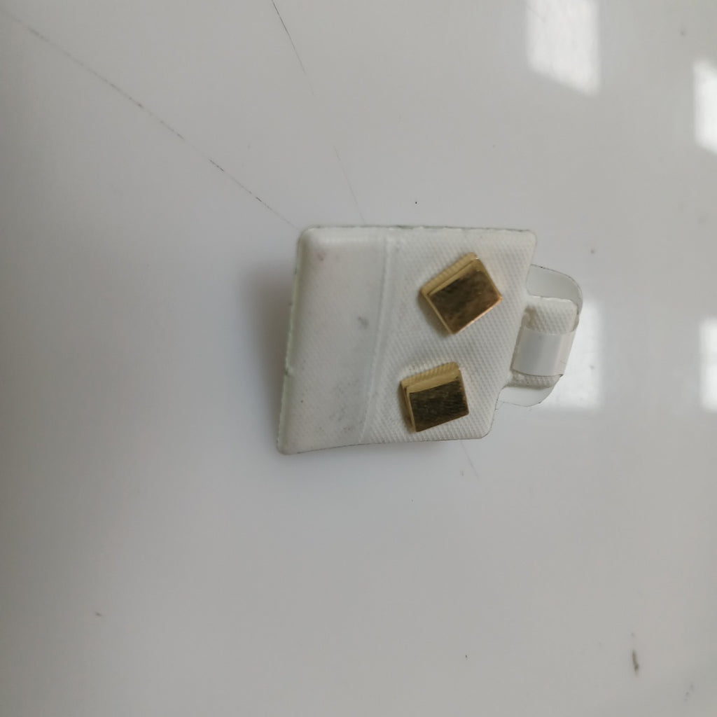 10196BRO00000B1659 FRD11 BROQUEL DE CUADRADO PULIDO ORO 14K 1.2GRS (NUEVO)