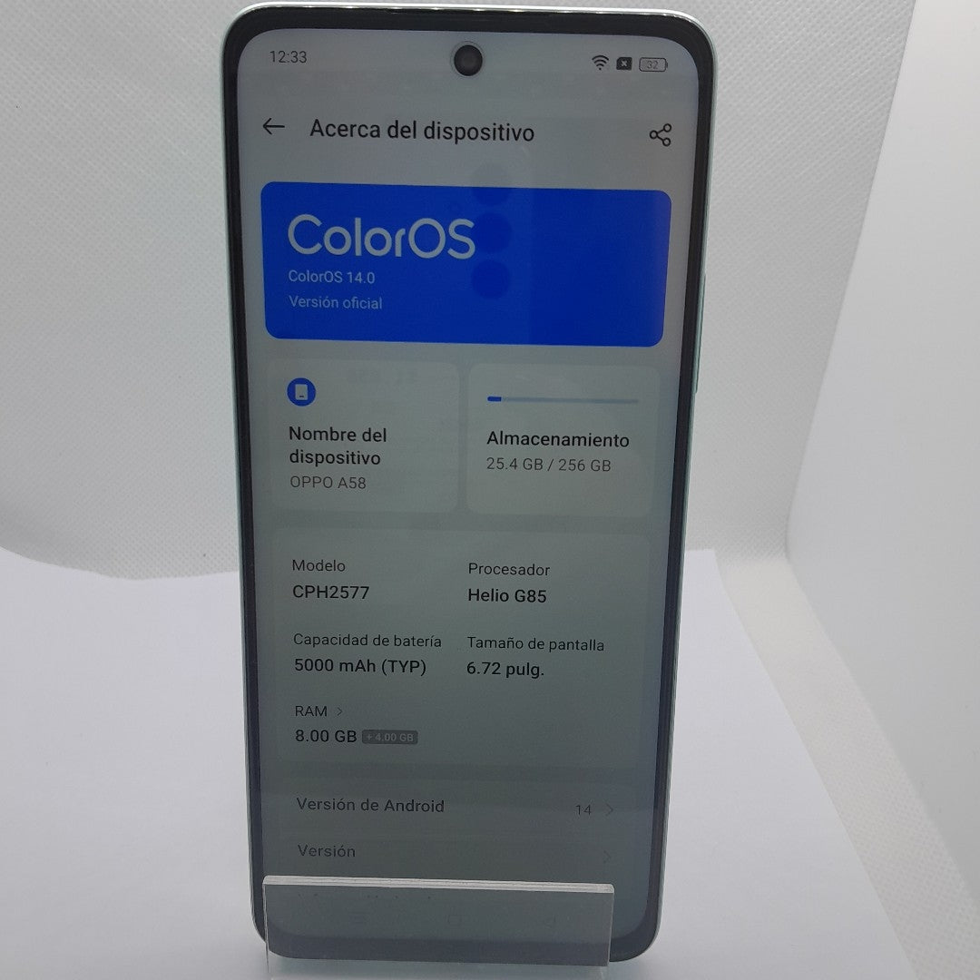 CELULAR OPPO  A58 CPH2577 (2023) 256 GB 8 GB RAM (SEMINUEVO)