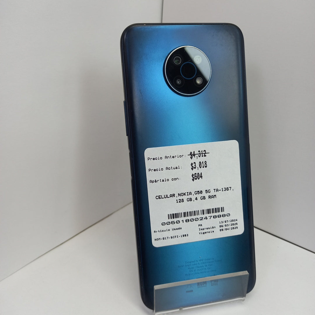 CELULAR NOKIA G50 5G TA-1367 128 GB 4 GB RAM (SEMINUEVO)