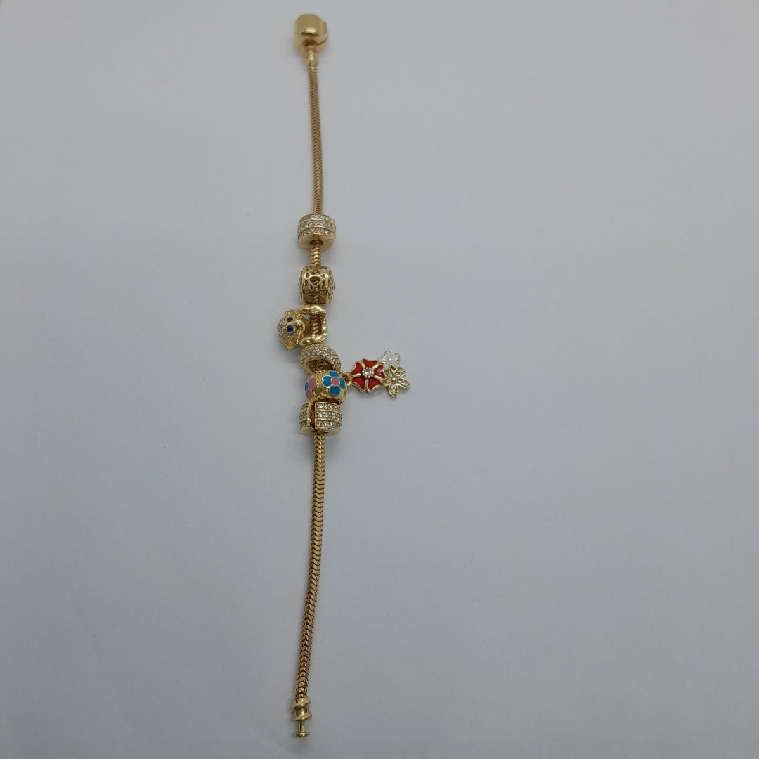 PULSERA CHARM ORO 14K 18.2 (NUEVO)