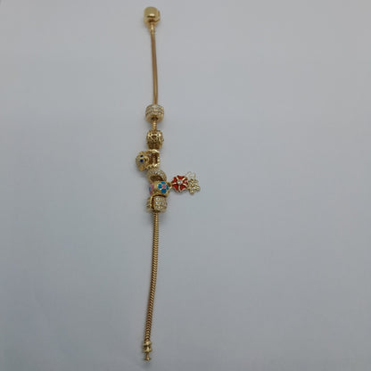 PULSERA CHARM ORO 14K 18.2 (NUEVO)