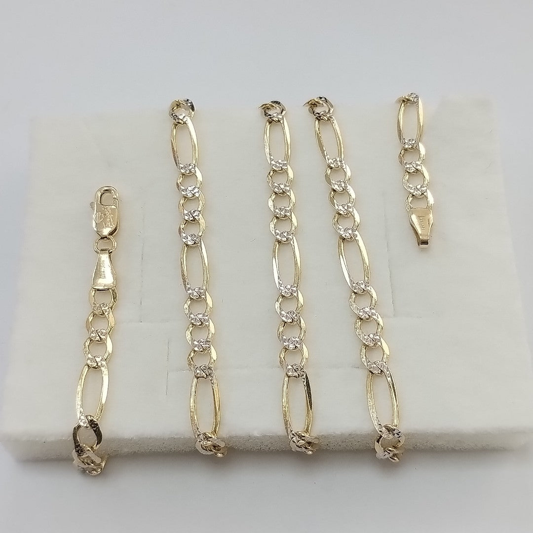 CADENAS CARTIER 3*1 DIAMANTADA ORO 10K 11.4 (NUEVO)