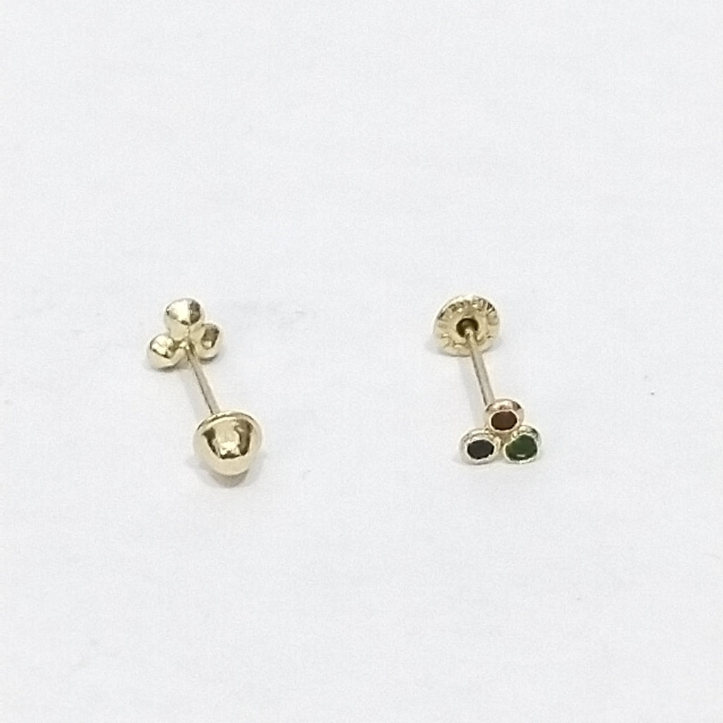 BROQUELES ORO 14K 1 (NUEVO)
