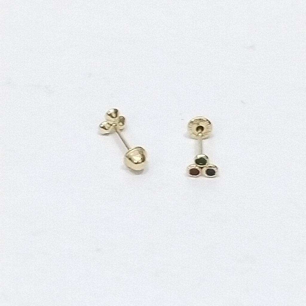 BROQUELES ORO 14K 1 (NUEVO)