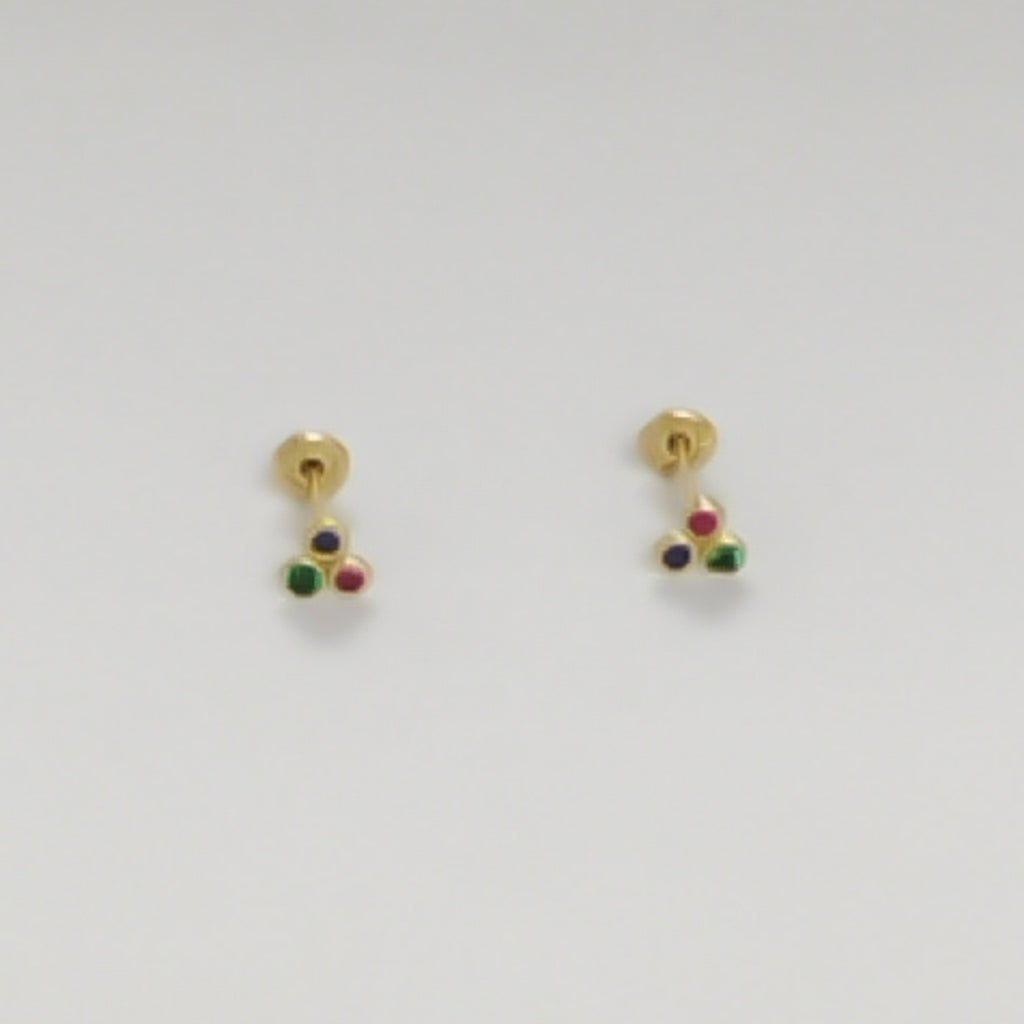 BROQUELES ORO 14K 1 (NUEVO)