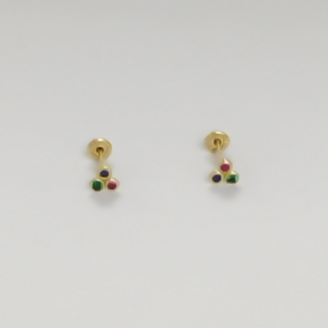 BROQUELES ORO 14K 1 (NUEVO)