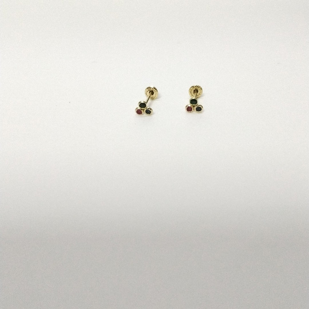 BROQUELES ORO 14K 1 (NUEVO)