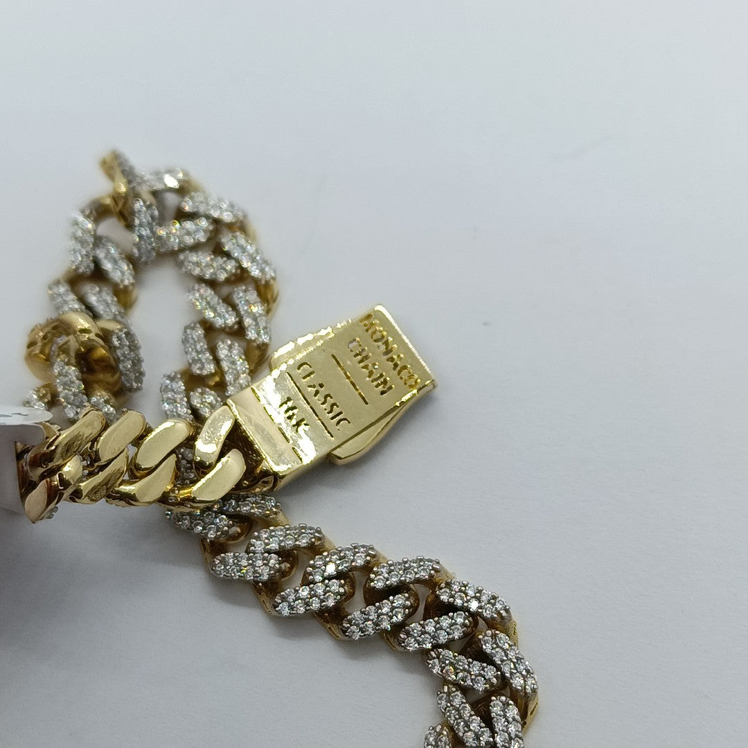 PULSERA MONACO ORO 14K 8.8 (NUEVO)