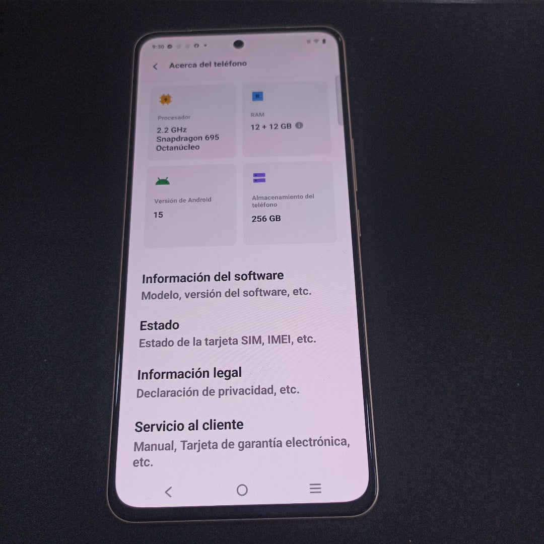 CELULAR VIVO V30 LITE V2314 (2023) 256 GB 12 GB RAM (SEMINUEVO)