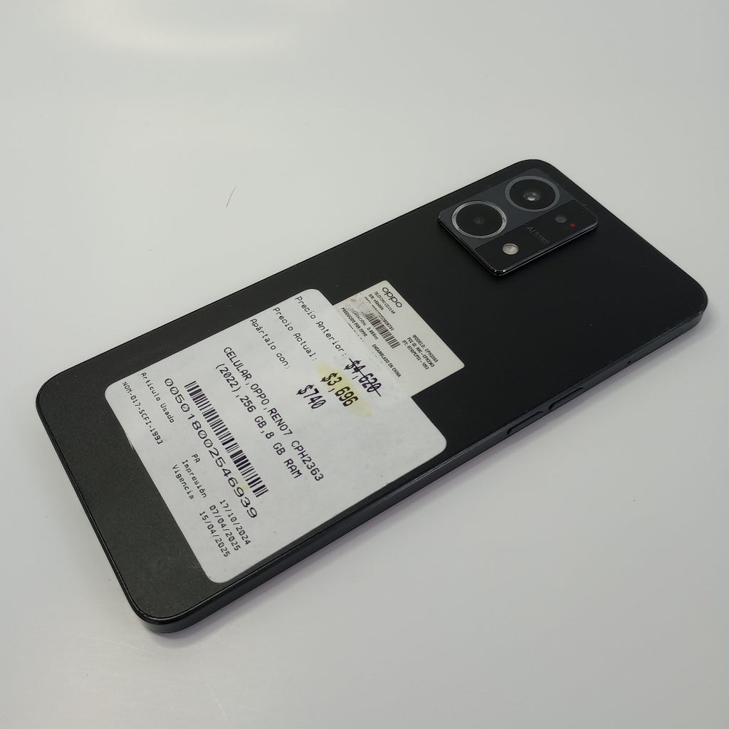 CELULAR OPPO  RENO7 CPH2363 (2022) 256 GB 8 GB RAM (SEMINUEVO)