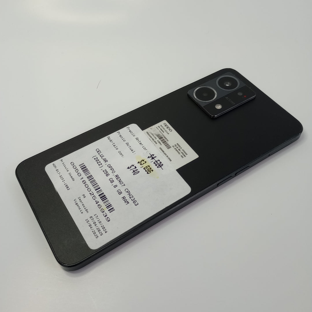 CELULAR OPPO  RENO7 CPH2363 (2022) 256 GB 8 GB RAM (SEMINUEVO)