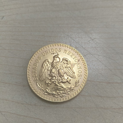 K1 41,60 GRMS - DTO. 0,00 GRMS - 21 K - AVALÚO 71884,80 * IDENTIFICACIÓN  MONEDA NOMINATIVA * MONEDAS PESOS  50 PESOS (SEMINUEVO)