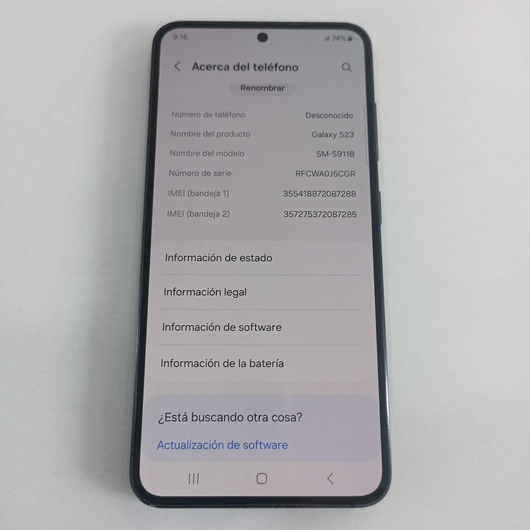 CELULAR SAMSUNG GALAXY S23 SM-S911B 128 GB 8 GB RAM (SEMINUEVO)