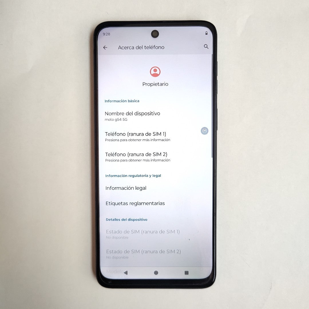CELULAR MOTOROLA MOTO G54 5G XT2343-1 (2023) 256 GB 8 GB RAM (SEMINUEVO)