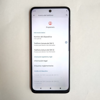 CELULAR MOTOROLA MOTO G54 5G XT2343-1 (2023) 256 GB 8 GB RAM (SEMINUEVO)