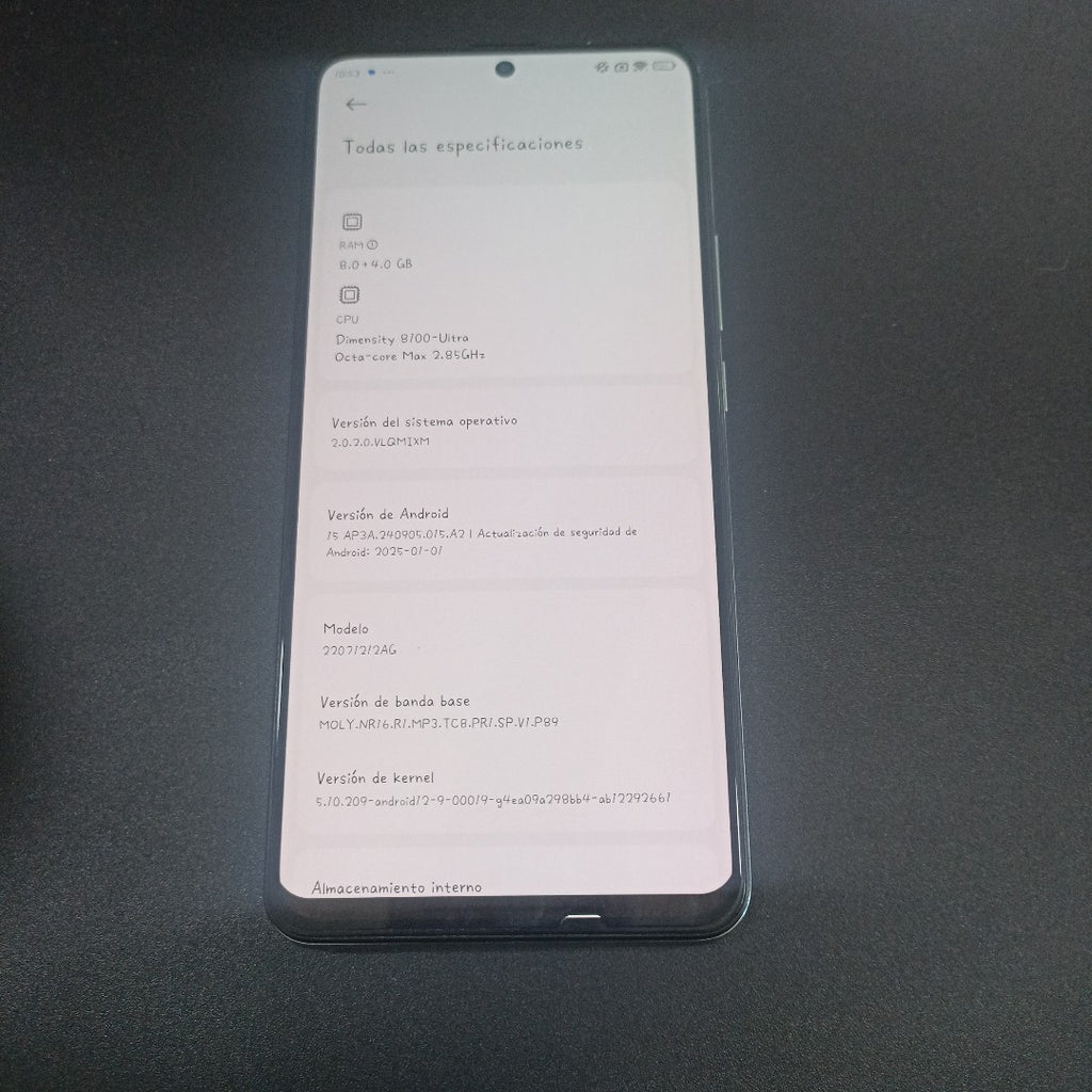 CELULAR XIAOMI 12T 22071212AG 256 GB 8 GB RAM (SEMINUEVO)