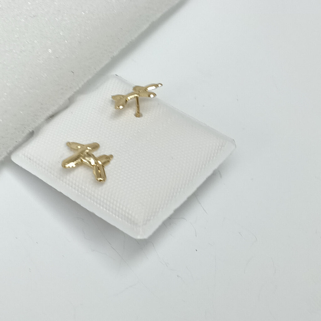 BROQUELES ORO 14K 1 GRS (NUEVO)