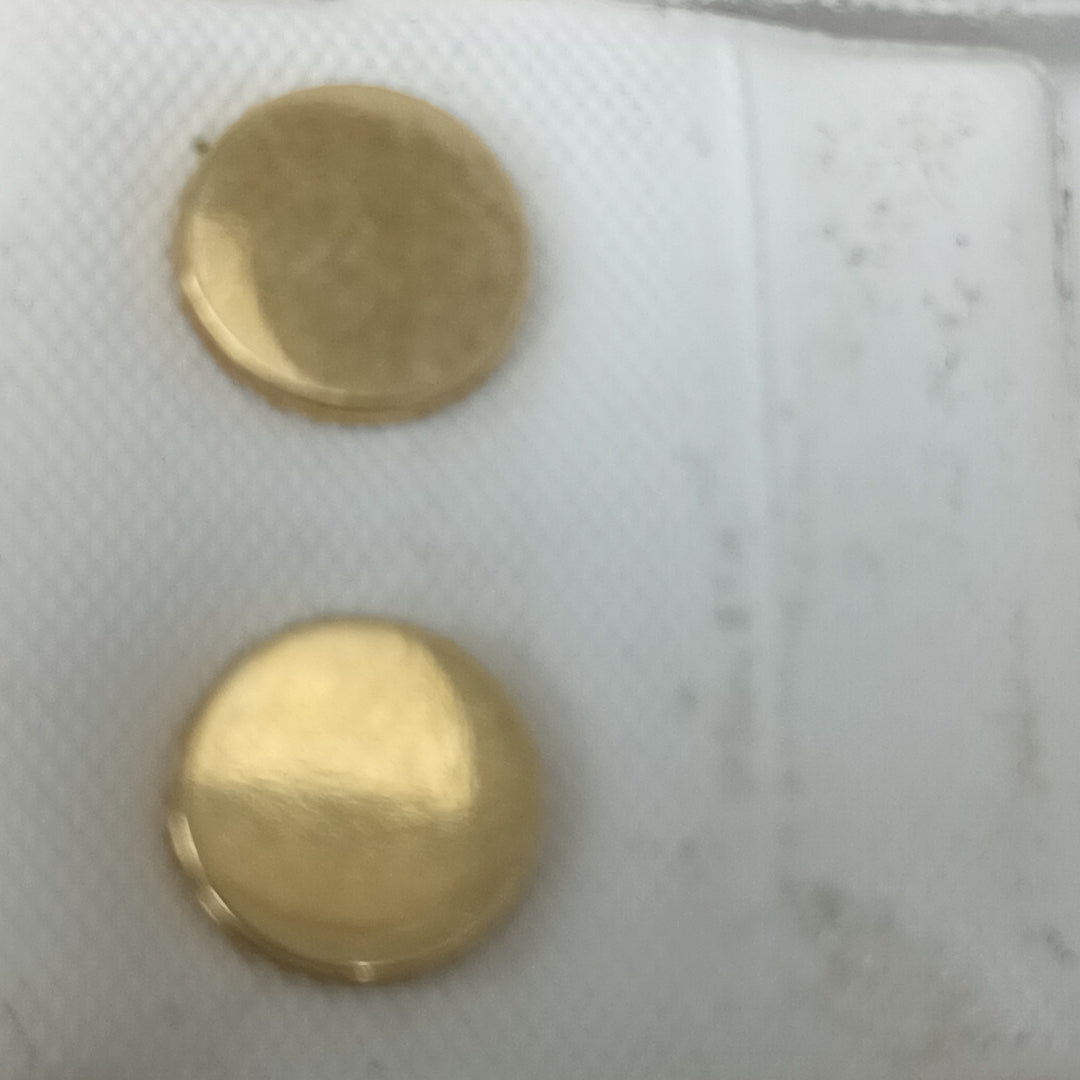 10477BRO00000B1806 FRD12 BROQUEL DE TACHUELA PLANO ORO 14K 1GRS (NUEVO)