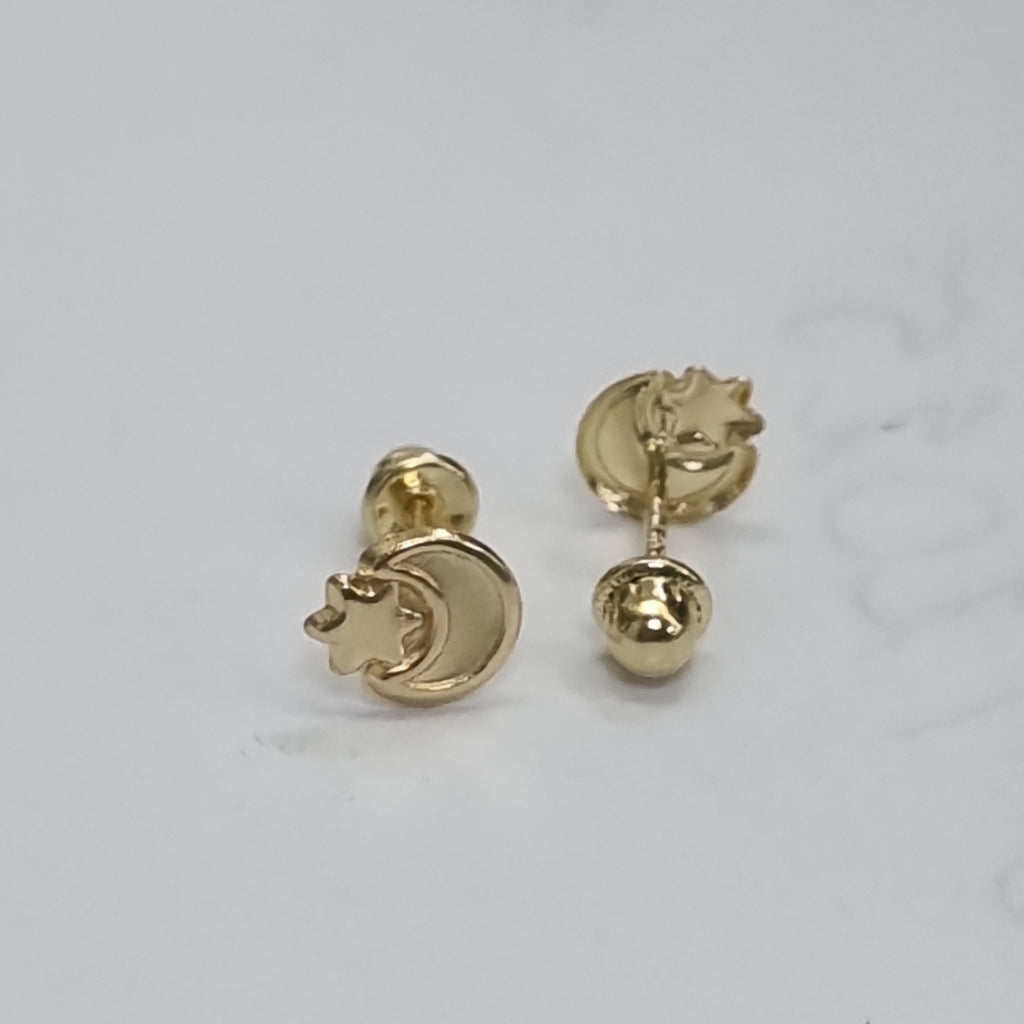 BROQUELES ORO 14K 1 (NUEVO)
