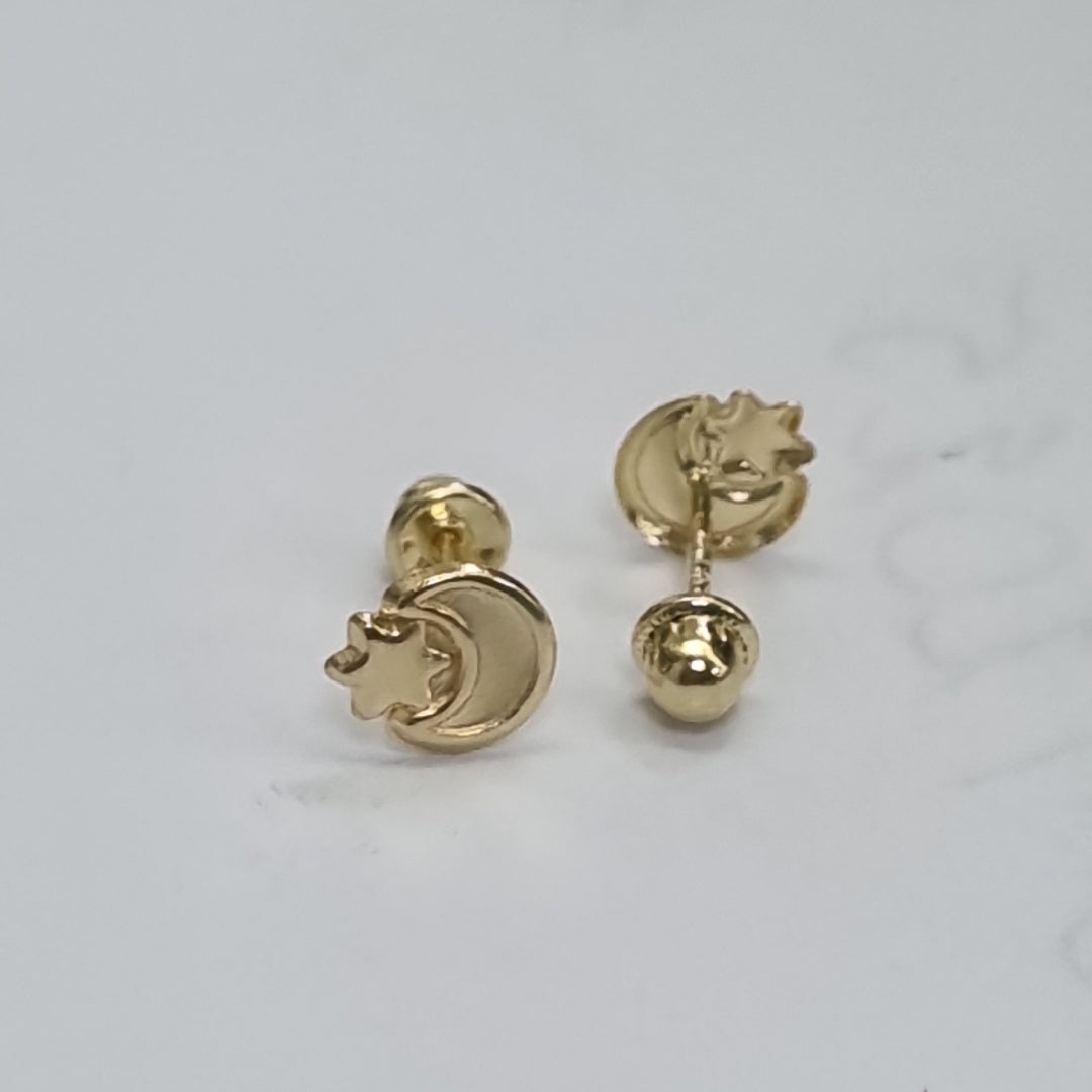 BROQUELES ORO 14K 1 (NUEVO)