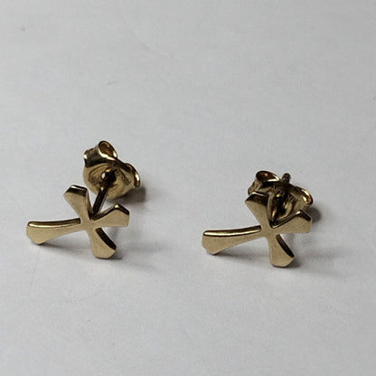 10114BRO40700B407 FRD3 BROQUEL EN FORMA DE CRUZ PULIDA O/A ORO 14K 1GRS (NUEVO)
