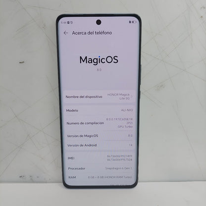 CELULAR HONOR MAGIC6 LITE 5G ALI-NX3 (2023) 256 GB 8 GB RAM (SEMINUEVO)