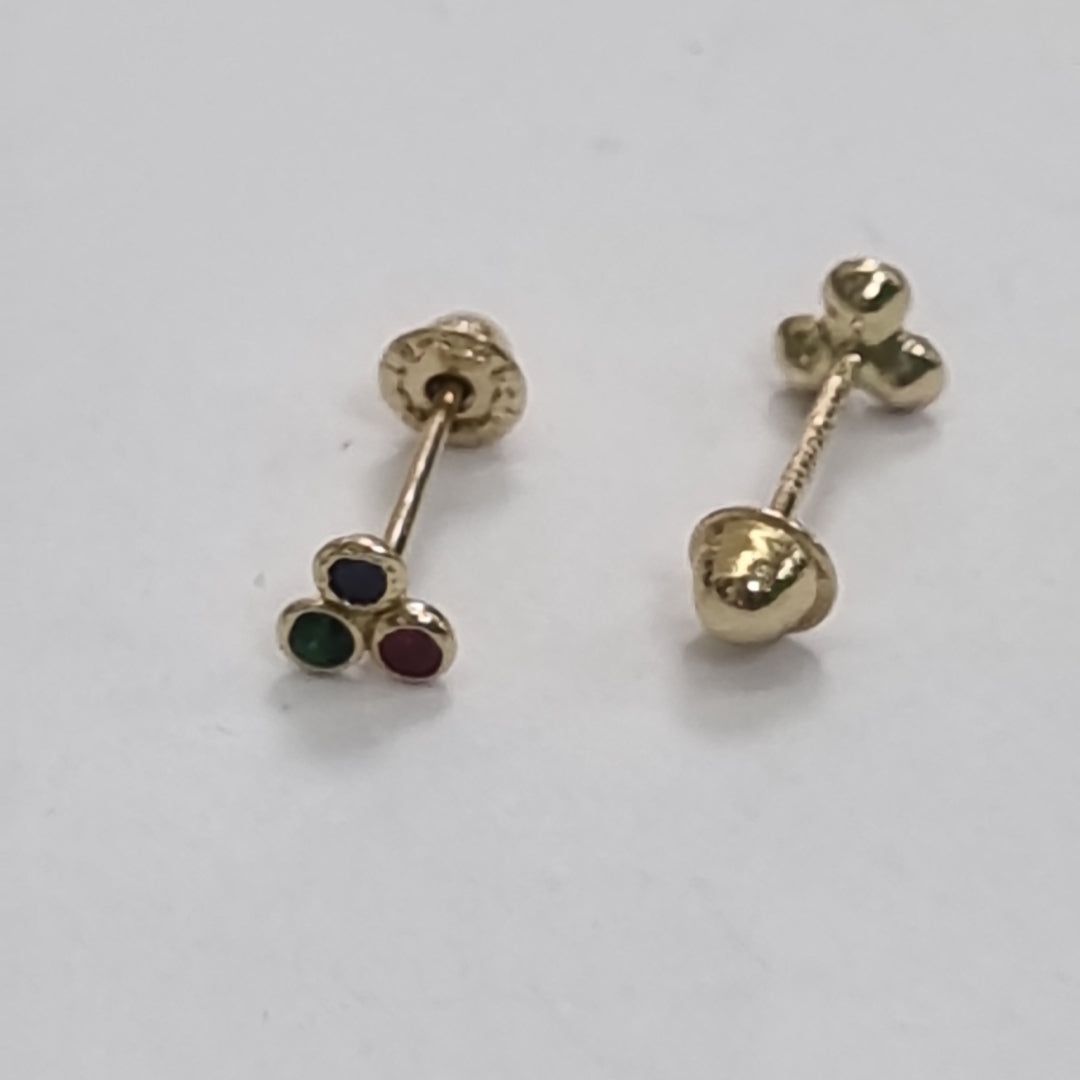 BROQUELES ORO 14K 1 (NUEVO)