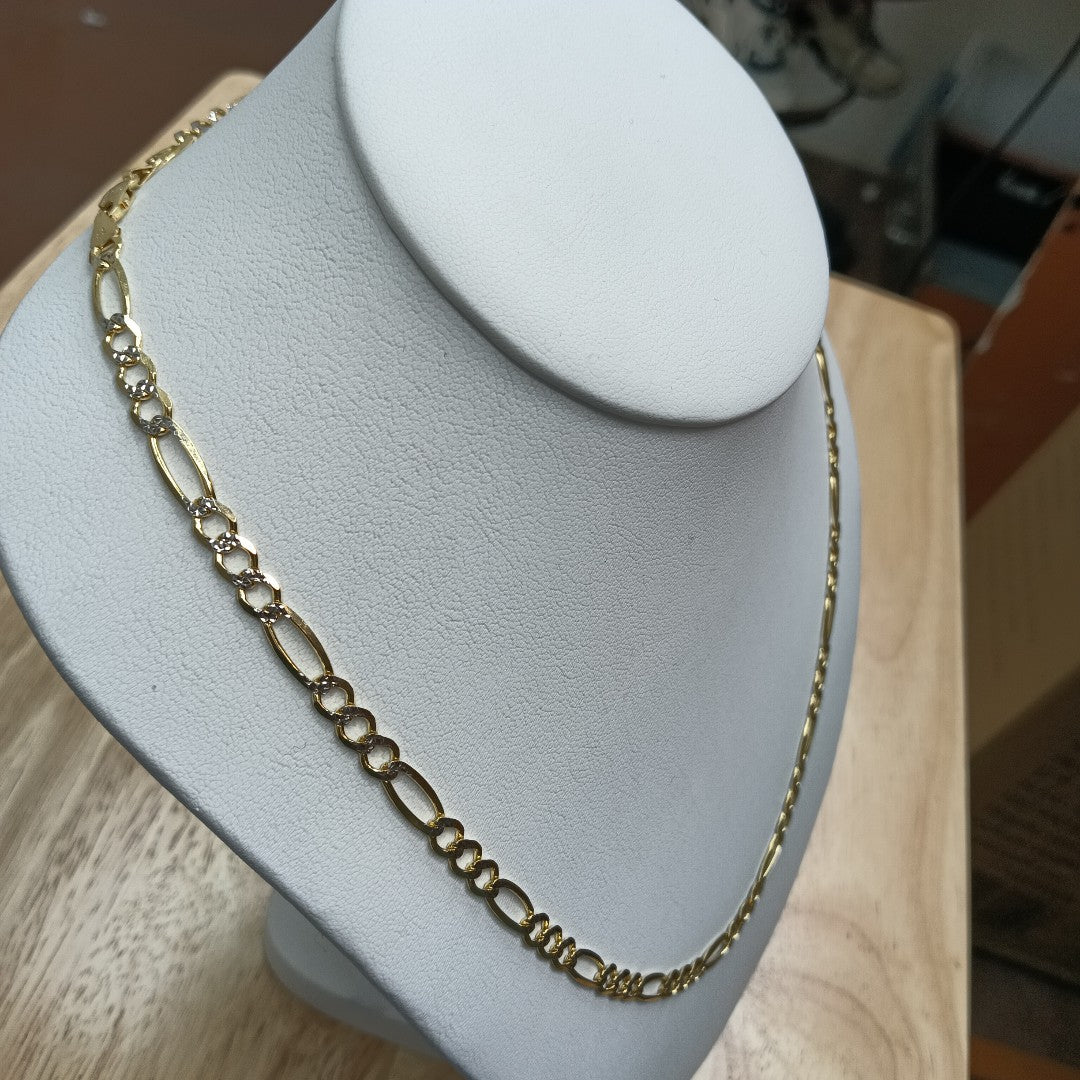 CADENAS CARTIER 3 1 DIAMANTADA ORO 14K 16.5 (NUEVO)