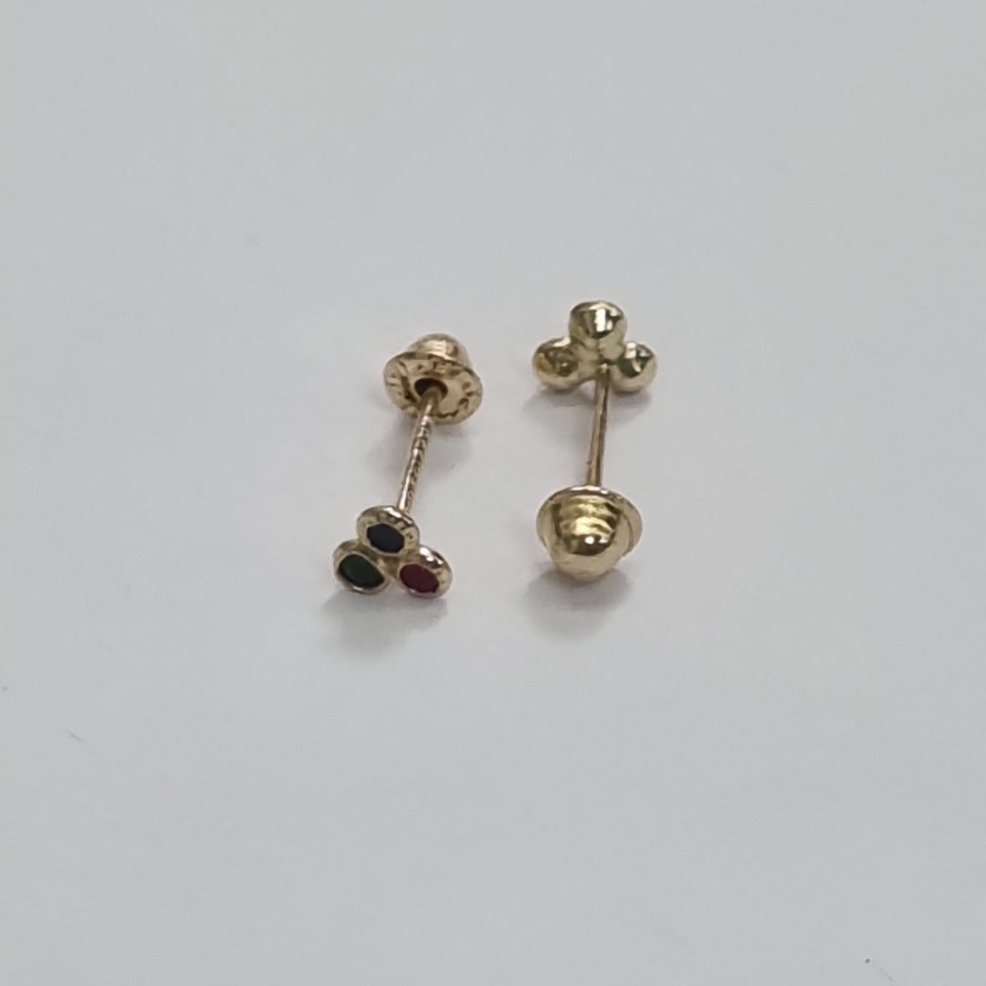 BROQUELES ORO 14K 1 (NUEVO)