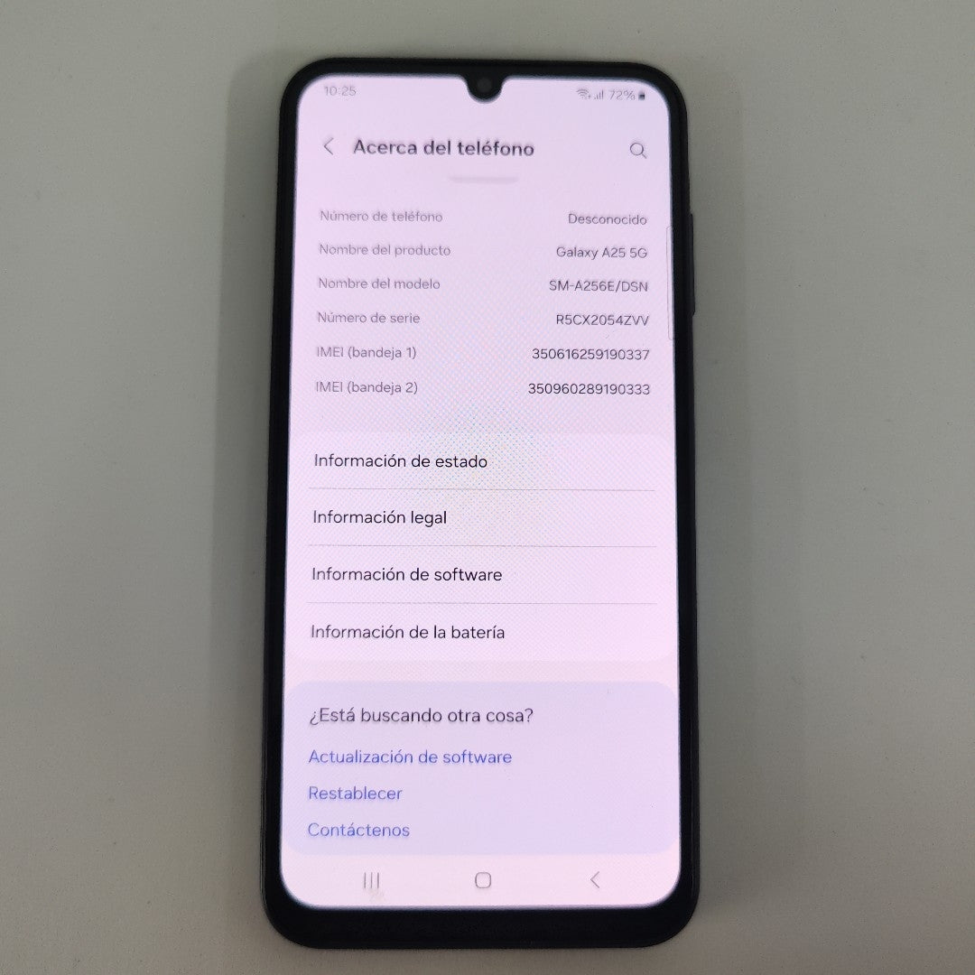 CELULAR SAMSUNG GALAXY A25 5G SM-A256E/DSN (2023) 128 GB 6 GB RAM (SEMINUEVO)