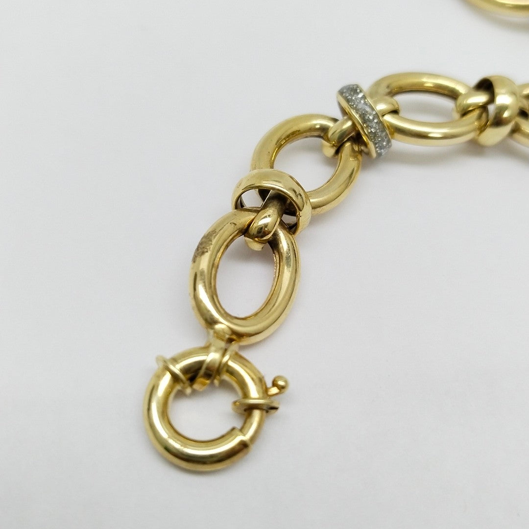 PULSERAS CABALLERO ORO 14K 9.5 (NUEVO)